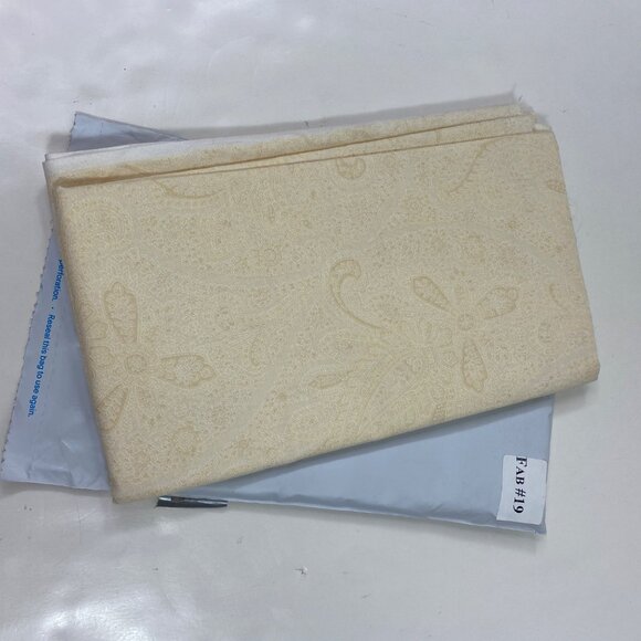 1 Yd Tone on Tone Paisley Butter Yellow Quilting Fabric - Picture 4 of 4